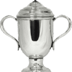 Oxford Lidded Pewter Trophy Cup 9.5″ Tall